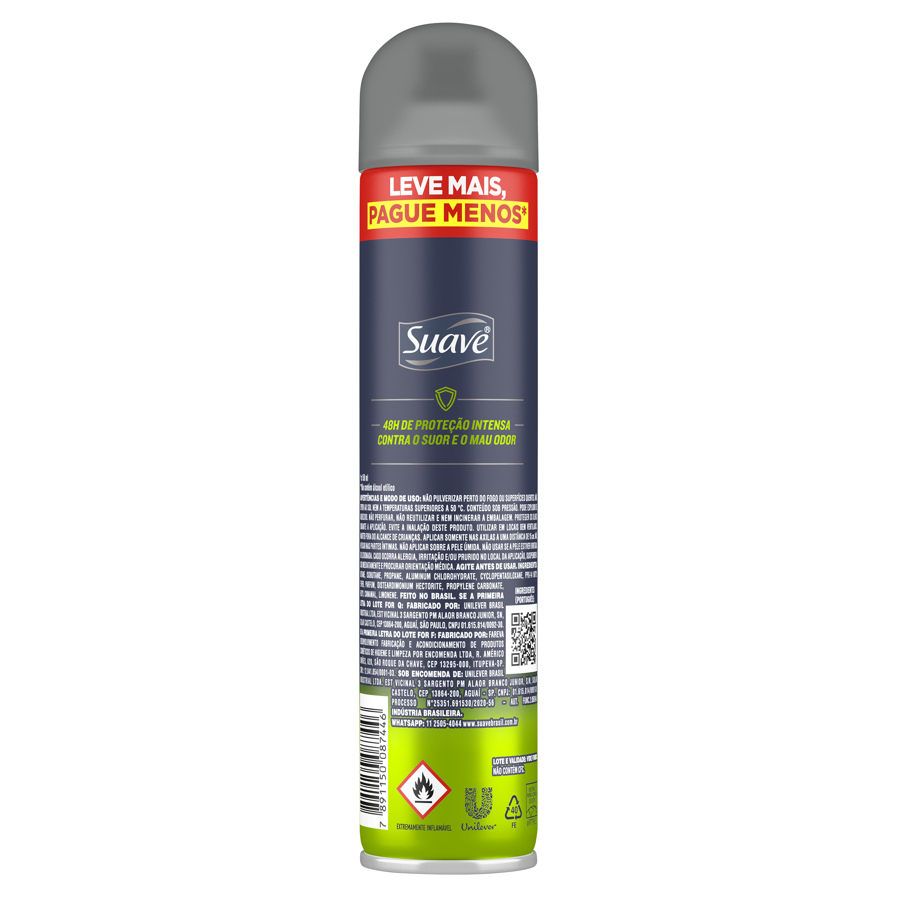 Desodorante Suave Men Proteção Intensa Aerossol 200ml